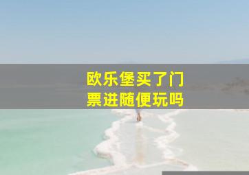 欧乐堡买了门票进随便玩吗