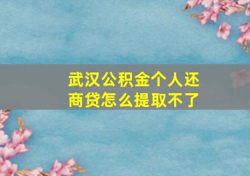 武汉公积金个人还商贷怎么提取不了