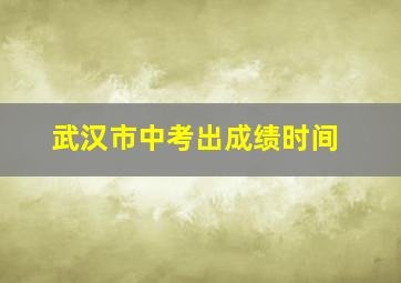 武汉市中考出成绩时间