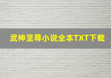 武神至尊小说全本TXT下载