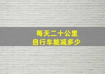 每天二十公里自行车能减多少