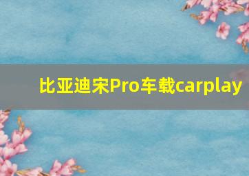 比亚迪宋Pro车载carplay