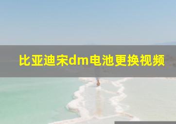 比亚迪宋dm电池更换视频