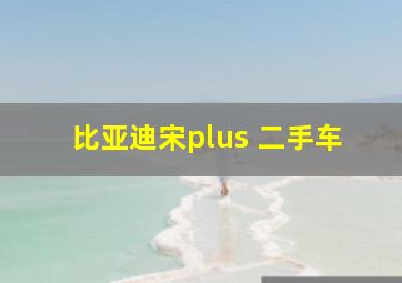 比亚迪宋plus 二手车