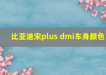 比亚迪宋plus dmi车身颜色