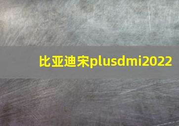 比亚迪宋plusdmi2022