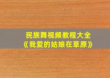 民族舞视频教程大全《我爱的姑娘在草原》