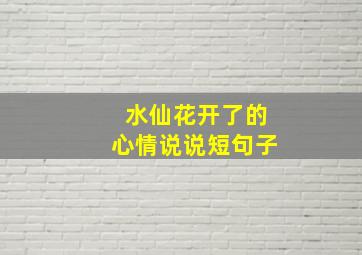 水仙花开了的心情说说短句子