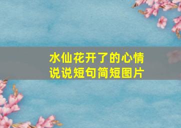 水仙花开了的心情说说短句简短图片