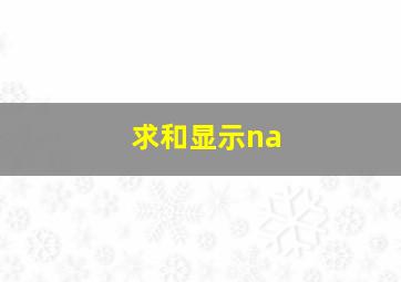 求和显示na