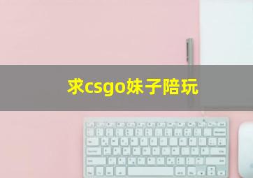 求csgo妹子陪玩