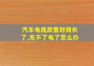 汽车电瓶放置时间长了,充不了电了怎么办