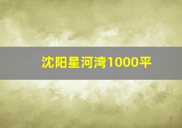 沈阳星河湾1000平