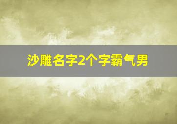 沙雕名字2个字霸气男