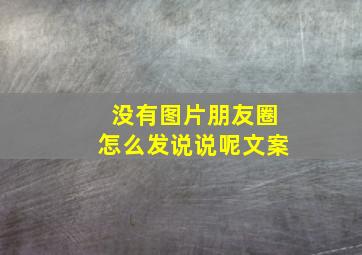 没有图片朋友圈怎么发说说呢文案