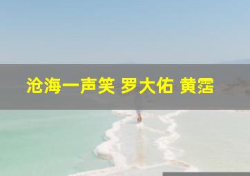 沧海一声笑 罗大佑 黄霑