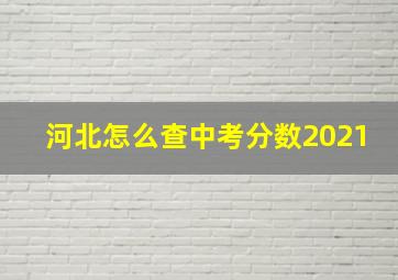 河北怎么查中考分数2021