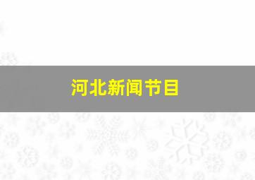 河北新闻节目