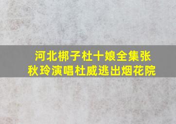 河北梆子杜十娘全集张秋玲演唱杜威逃出烟花院