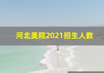 河北美院2021招生人数