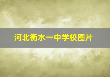 河北衡水一中学校图片