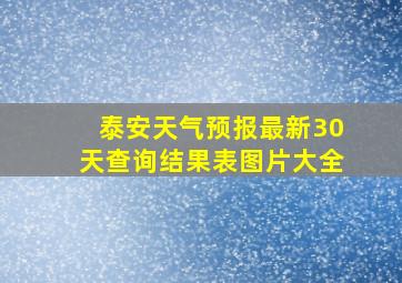 泰安天气预报最新30天查询结果表图片大全