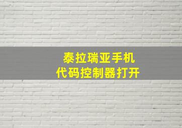 泰拉瑞亚手机代码控制器打开