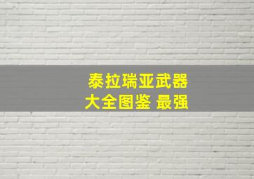 泰拉瑞亚武器大全图鉴 最强