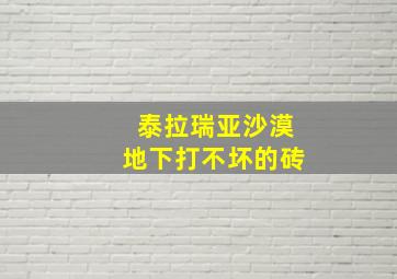 泰拉瑞亚沙漠地下打不坏的砖