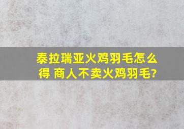 泰拉瑞亚火鸡羽毛怎么得 商人不卖火鸡羽毛?