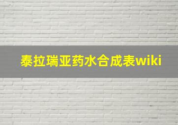 泰拉瑞亚药水合成表wiki