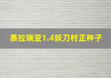 泰拉瑞亚1.4妖刀村正种子