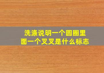 洗涤说明一个圆圈里面一个叉叉是什么标志