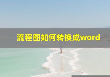 流程图如何转换成word