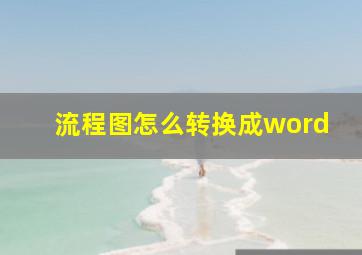 流程图怎么转换成word