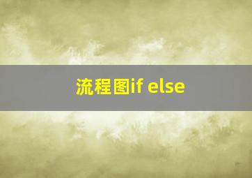 流程图if else