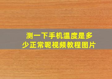 测一下手机温度是多少正常呢视频教程图片