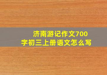 济南游记作文700字初三上册语文怎么写