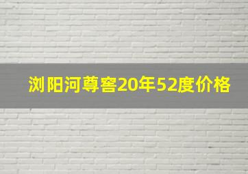 浏阳河尊窖20年52度价格