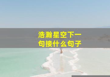 浩瀚星空下一句接什么句子