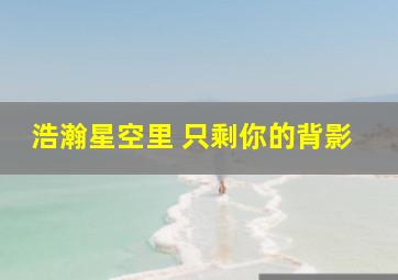 浩瀚星空里 只剩你的背影