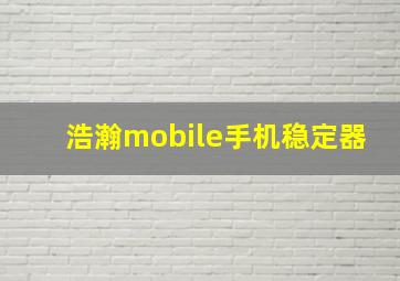 浩瀚mobile手机稳定器