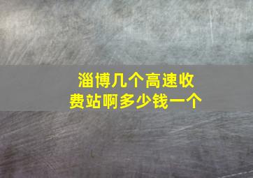 淄博几个高速收费站啊多少钱一个