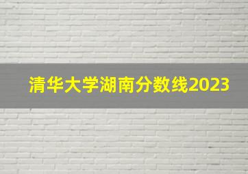 清华大学湖南分数线2023