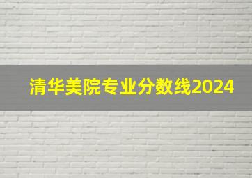 清华美院专业分数线2024