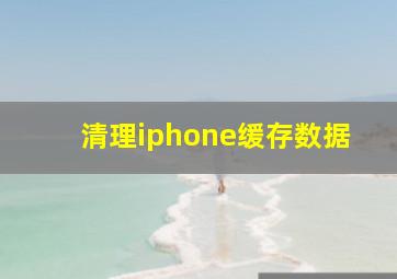 清理iphone缓存数据