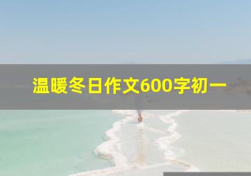 温暖冬日作文600字初一