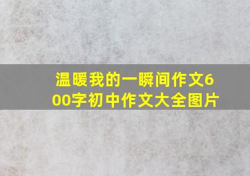 温暖我的一瞬间作文600字初中作文大全图片