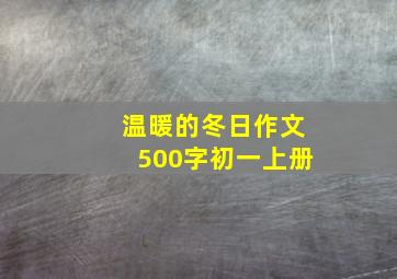 温暖的冬日作文500字初一上册