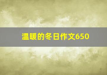 温暖的冬日作文650